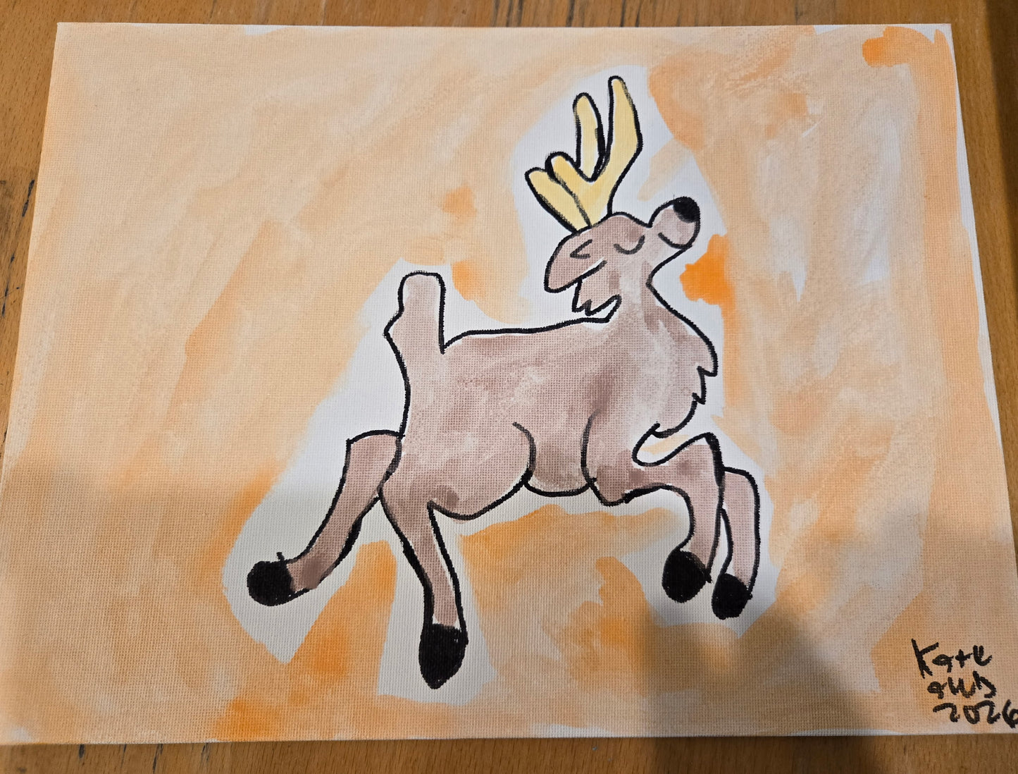 Young Buck Deer Prancing