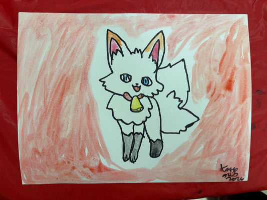 Kitsune Fox with Bell